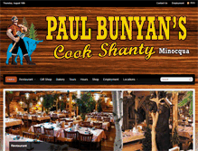 Tablet Screenshot of paulbunyans.com